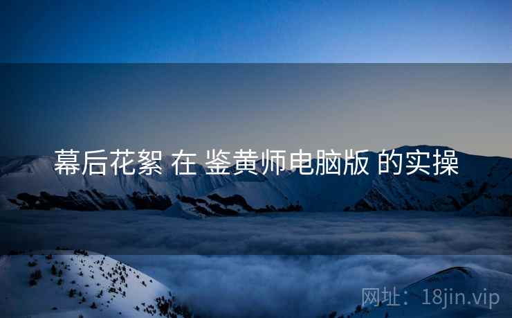 幕后花絮 在 鉴黄师电脑版 的实操
