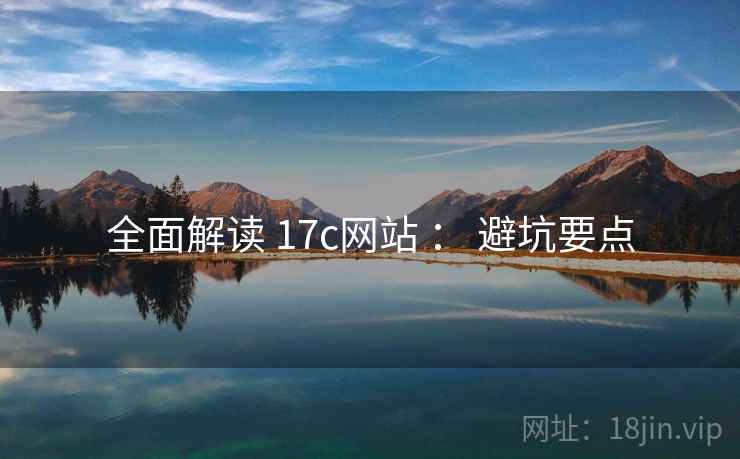 全面解读 17c网站 ： 避坑要点  第2张