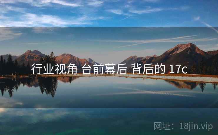 行业视角 台前幕后 背后的 17c  第1张