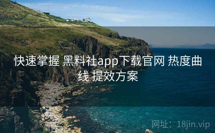 快速掌握 黑料社app下载官网 热度曲线 提效方案  第1张