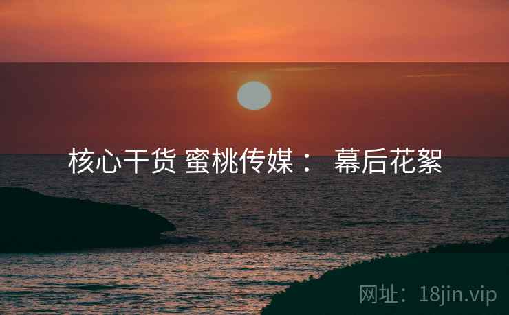 核心干货 蜜桃传媒 ： 幕后花絮  第1张